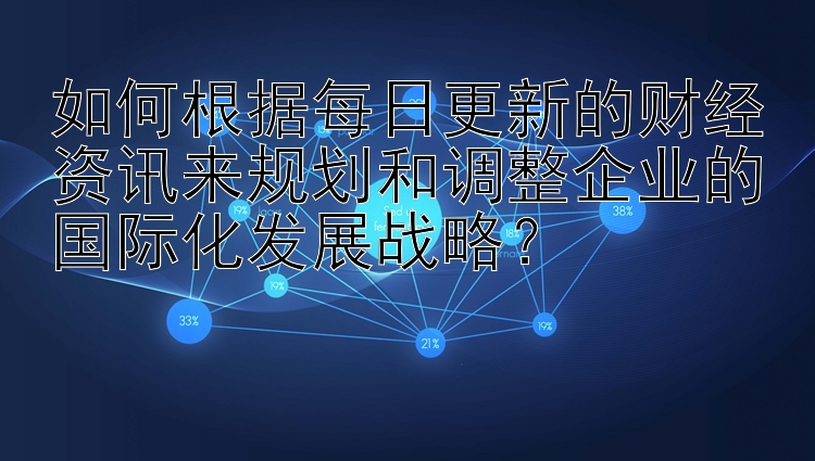 如何根据每日更新的财经资讯来规划和调整企业的国际化发展战略？