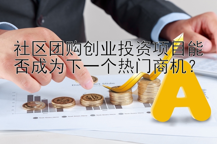 社区团购创业投资项目能否成为下一个热门商机？